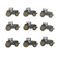 Miniatyrbillede 1 af 5: 50 stk. Traktor Træ Knapper Syning Scrapbooking Kort Håndarbejde Diy Håndværk Dekor Mengxi [db] Amry Green