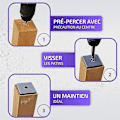 Miniatyrbillede 2 af 3: Db Teflon Møbelglider Med Skruer  20 Stykker  Firkant  40 X 40 Mm  Gulvbeskytter  Ptfe Glider  Teflon Glider