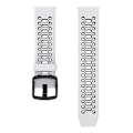 Miniatyrbild 1 av 5: Dubbelfärgad 20mm Silikonarmband för Coros Pace 2/Garmin vivoactive 5/GarminActive 5/Venu Sq 2 {Db} White Black