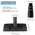 Miniatyrbild 2 av 5: Universal Dammsugarborste, Kombinationsborste med 32 mm Adapter, Tillbehör för Dammsugare [DB] black