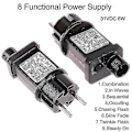 Miniatyrbild 1 av 5: AC 220V till 31VDC 6W 8 Funktionell SELV LED Lampdrivare EU-kontakt Switch Adapter DB