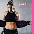 Miniatyrbillede 3 af 4: Mænds og kvinders mavebælte Sweet Sweat Shapewear korset justerbart bælte tæt db red L