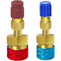 Miniatyrbilde 1 av 5: R1234YF Hurtigkobling, R1234yf til R134a Adapter, 1234yf til 134a Adapter Høytrykks- og Lavtrykkskobling Konverteringssett for AC-Lading R-1234yf Kjølemiddel [DB]