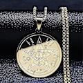 Miniatyrbillede 1 af 4: Syv Ærkeengle Amulet Rustfrit Stål Halskæder Mænd Segl af Salomon Talisman Halskæde Beskyttelse Smykker Krave Hombre_lldxm Db E 60cm BOX GD
