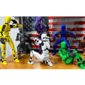 Miniatyrbillede 5 af 5: T13 Actionfigur, T13 Actionfigur, Actionfigurer med flere led, 3D-print af bevægelige figurer Db Yellow