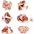 Miniatyrbillede 1 af 4: 120 Par Butterfly Clutch Tie Tacks Nålbag Compatible med 8mm Lange Blanke Pins til Håndværk (sølv) Db Rose Gold