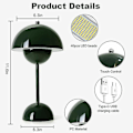 Miniatyrbillede 5 af 5: Led Blomsterpot Bordlampe, moderne Macaron Lampe, Dæmpbar Bordlampe Med 3 Farver [DB] Yellow