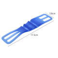 Pikkukuva 2 / 3: 2 kpl Silikonisia Pyörän Puhelintelineitä, Universaali Pyörän Puhelinteline [DB] Blue 17.5x3.8x1cm