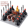 Miniatyrbillede 1 af 5: Medieval Knights mini Actionfigurer Byggeklodser Romersk Kæmpevogn Vogn Soldat Krigshest Klodser Legetøj til Børn Gave Db Set 09