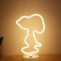 Miniatyrbillede 1 af 3: Snoopy Neon Lys Skilte Varm LED Neon Kunst Dekorativ Bordlampe Børneværelse Fødselsdagsfest Lys(hvid) [DB]