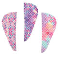 Miniatyrbillede 2 af 3: 3 stk. Mikrofiber Håndklæder Hår Havfrue Badehætte Hår Turban Hår Wrap Badehætter Hurtigtørrende Håndklæde Hætte
