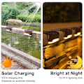 Miniatyrbild 2 av 4: 4-pack solcellslampor för däck LED solcellslampor för trappsteg Vattentäta staketlampor Kompatibla med utomhussteg Staket [dB} Black Warm Light