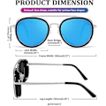Pikkukuva 4 / 4: Retro Punk -aurinkolasit, pyöreät punk-tyyliset kaksoissiltalasit naisille ja miehille B2822 db Blue Lens