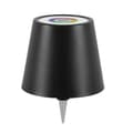 Langaton pullolamppu RGB-tilat ja 3-värinen portaaton himmennys pullon lampunvarjostin ladattava pullovalo [DB] Black
