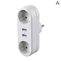 Miniatyrbilde 1 av 5: EU Jordveggkontakt Adapter Plugg Forlengelse Strømkontakt Konverter 3500W DB B21U