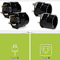 Miniatyrbilde 3 av 5: 2x Reiseadapter Adapterplugg for England - Reiseplugg Strømadapter EU til UK Stikkontakt - Reiseplugg [db] Black
