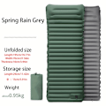 Miniatyrbillede 1 af 5: Udvidet og udvidet tykkere fod oppustelig pude, bærbar og ultralet luftmadras til udendørs camping vandreture [DB] Spring Rain With Gray On The Back