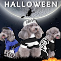 Miniatyrbillede 4 af 5: Hat & Forvandlings Jumpsuit Sæt Til Hunde Halloween Fest Kæledyr Hund Sweatshirt [DB] Christmas Clow M