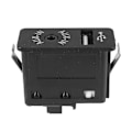 Miniatyrbillede 1 af 5: Bil USB AUX In Stik Ekstra Indgang Socket Adapter til E81 E87 E90 F10 F12 E70 X4 X5 X6 db black