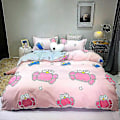 Miniatyrbild 1 av 2: 3/4-delars Set Kawaii Snoopy Cartoon Bomulls Quiltöverdrag Lakans Kuddfodral Anime Bekväm Mjuk Hushållsbäddvara Presenter [DB] 4piece set180x220cm zhimafen