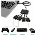 Pikkukuva 2 / 5: USB-keskitin 4-porttinen USB 2.0 -sovitin USB-jakaja 4-porttinen USB-laajennin USB-sovitin db