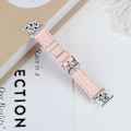 Miniatyrbild 3 av 3: För Garmin Vivomove Luxe/ Garminmove Luxe Klockarmband Äkta Läder med Blomdekor Justerbart Armband [db] Pink