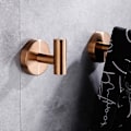 Miniatyrbilde 4 av 5: Db 2stk Badkrok Rustfritt Stål Krok Heavy Duty Krok For Bad Kjøkken Stue Hotell Frakk Rose Gold