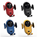 Miniatyrbillede 1 af 5: Smart Car Trådløs Oplader Mobiltelefonholder Automatisk Sensor Bilholder [DB] Red