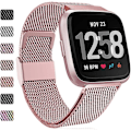 Miniatyrbillede 1 af 5: Metalrem til Fitbit Versa/Fitbit Versa 2, rustfrit stålrem til Fitbit Versa 2/Versa/Versa Lite Edition