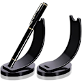 Miniatyrbillede 5 af 5: 2 stk. Akryl Elektronisk Penneholder Blyant Pen Display Stativ Fountain Pen Kuglepen Display Stativ Makeup Penselholder Til Hjemmet Kontor
