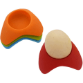 Miniatyrbilde 2 av 2: 4 stk. Silikon Egg Kopper Hard Og Bløtkokt Egg Holder Gjenbrukbar Eggbrett-FARGE: Blå