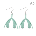 Miniatyrbillede 4 af 5: Nye Mode Klitoris Øreringe Til Kvinder Minimalistiske Dråbeøreringe Smykker db Dark green 1 Pair