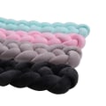 Miniatyrbillede 2 af 2: Rl Baby Polstring Vævning Knyttet Bold Pude Twist Flet Baby Seng Søvn Kofanger Dekoration Seng Surround
