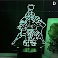 Miniatyrbillede 1 af 4: 3D Natlys Naruto Team Uzumaki Naruto Sasuke Sakura Figur  LED Natlampe [DB] D 1pc