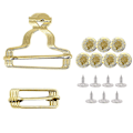 Miniatyrbillede 4 af 4: Dungaree Spænde Justerbare Skyderclips Med Jeansknapper db Gold 35mm x 4