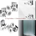 Miniatyrbilde 2 av 5: 4 stk. Dusjdørhjul 23mm Dusjdørruller Kraftig Legering Dobbelthjul For Både Flat Skyving [db] silver