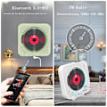 Miniatyrbillede 5 af 5: CD-afspiller - Canareen Bluetooth-opgraderet CD-afspiller med LED-display og fjernbetjening Hjemmeaudio FM USB MP3-afspiller db