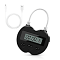 Miniatyrbild 2 av 5: Smart Time Lock LCD-display, Multifunktionell Resesäkerhetstimer, Vattentät USB Laddningsbar Tillfällig Timerhänglås [DB]