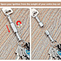 Miniatyrbillede 4 af 4: 6 stk. Metal Magnet Nøglering Magnetisk Nøglering Lomme Nøglering Magnet Holder Med Splitsring [DB]