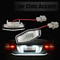 Miniatyrbillede 3 af 5: 1 par hvide LED-nummerpladelys til Accord 34100S84A01 34100S0A013 biltilbehør{DB} As shown