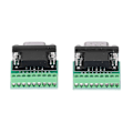 Miniatyrbilde 4 av 5: DB9 Hann Hunn Koblingsadapter Skrueterminal 9 Pinners 9 Hull Konverteringskort for RS232 RS485 [DB] as the picture shows