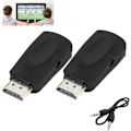 Miniatyrbilde 1 av 5: TV-strømmeenhet, HDMI-konverterer Trådløs skjermadapter, 1080P WiFi-skjermspeiling Strømming Sending Mottaker for PC/TV/Projektor {db} 2pcs black