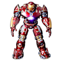 Miniatyrbillede 1 af 4: 3 Iron Man Anti-Hulk Armor Led-lys Led-lys Pvc Actionfigur Samleobjekt Model Legetøj Db