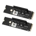 PCI-E X4 Slot Riser Card PCI-E Riser Card M2 till PCI-E Expansionskort Höghastighetsöverföring 2st [DB] Black