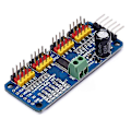 Miniatyrbild 1 av 5: PCA9685 16-kanals 12-bit PWM Servo Motor Driver I2C-modul för eller Shield-modul Servo Shield DB Blue