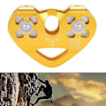 Miniatyrbild 2 av 5: Bran Dubbel Rep Rulltrissa Avböjningsrulle Tandem Rulle Hårig Form För Linbana [DB] Gold