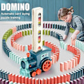 Miniatyrbillede 1 af 5: Domino-togsæt - FARVE: Kun 100 dominoer