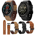 Miniatyrbilde 3 av 5: Lærreim til Garmin Fenix 8 MIP 51mm [db] Light brown