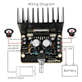 Miniatyrbild 5 av 5: Effektförstärkarkort, 30w+30w Dubbelkanal 2.0 Ljudförstärkarkit Klass Ab Dc 12v Digital Stereo Förstärkarmodul Tda7377 db
