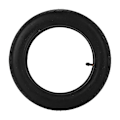 Miniatyrbillede 2 af 5: 12 1/2X2 1/4 Batteridrevet bildæk 57-203 Elektrisk kørestol Indre og ydre dæk 62-203 Pneumatisk dæk [db] Black